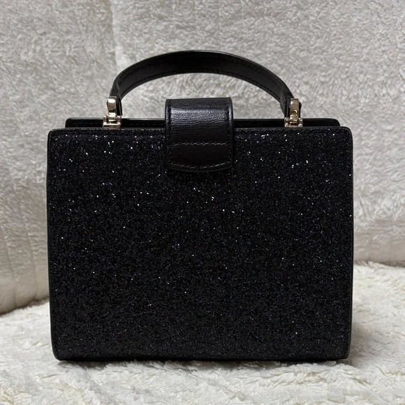 Kate Spade Sunset Lane Kirin Black Glitter Bag with Chain - Picture 6 of 9